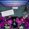 Hands of the Oni Pink Gaming oyuncu Mousepad Kaydırmaz Kauçuk Dikişli Kenar 90×40 cm Mousepad