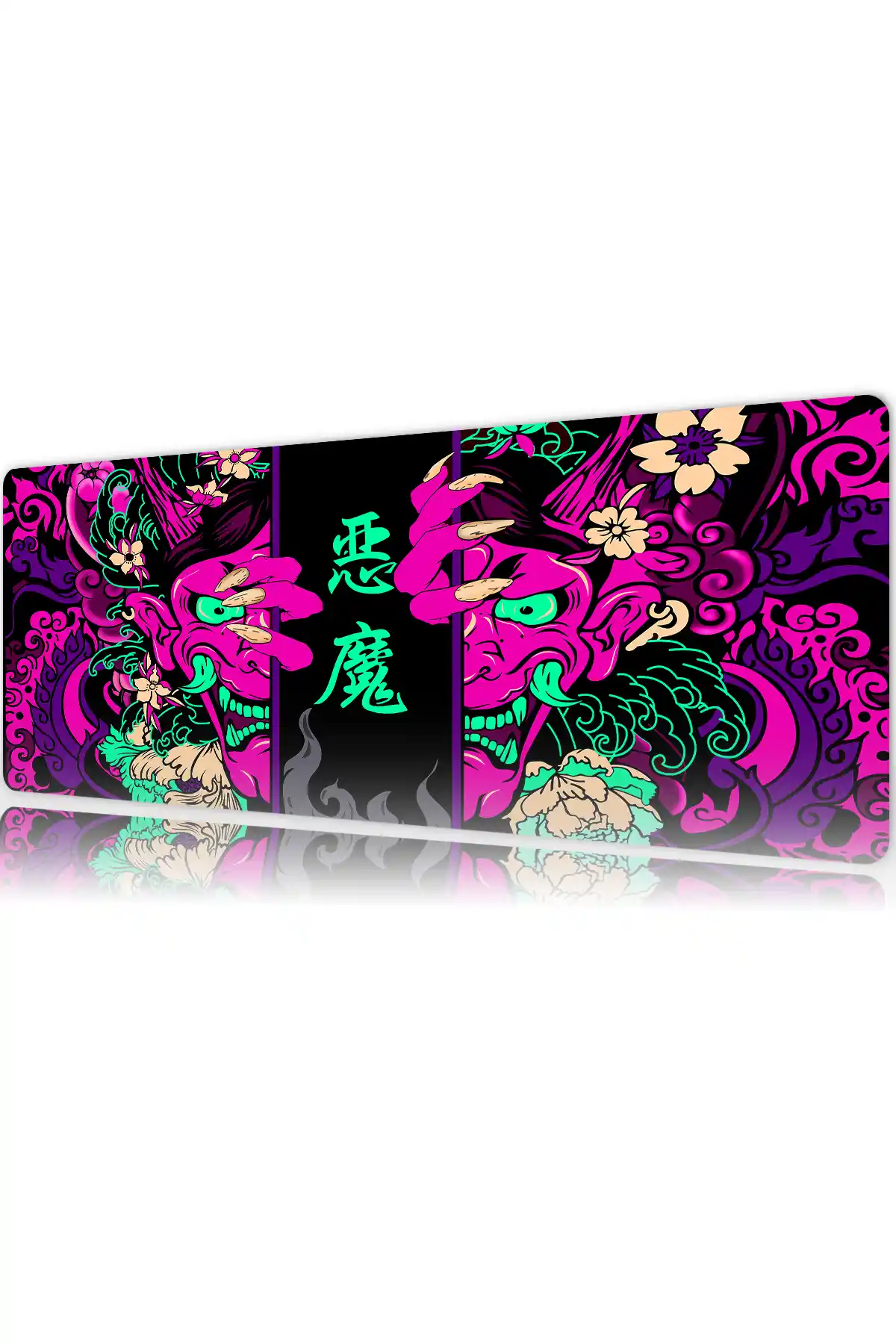 Hands of the Oni Pink Gaming oyuncu Mousepad Kaydırmaz Kauçuk Dikişli Kenar 90×40 cm Mousepad