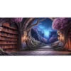 Mystic Library Path  Gaming oyuncu Mousepad Kaydırmaz Kauçuk Dikişli Kenar 80x30 cm Mousepad