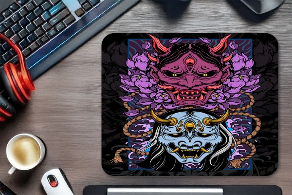 Shadow Oni Gaming oyuncu Mouse pad Kaydırmaz Kauçuk Dikişli 480X400X4 Mm