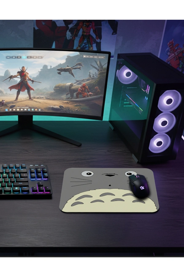 etsy-238 kare48x401 Cute Totoro Gaming oyuncu Mouse pad Kaydırmaz Kauçuk Dikişli 48x40 cm