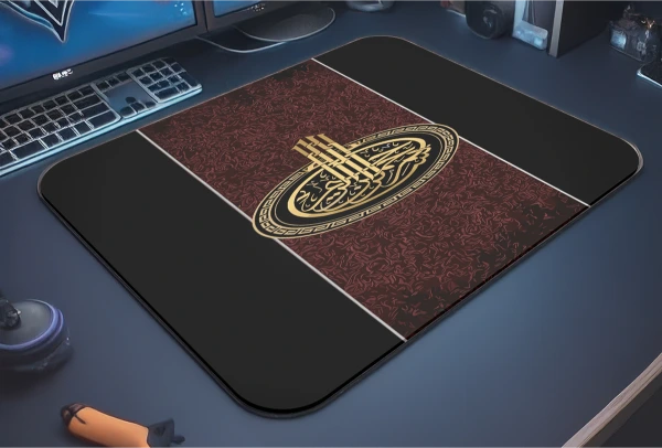etsy-240 kare48x403 Ottoman Tughra Gaming oyuncu Mouse pad Kaydırmaz Kauçuk Dikişli 480X400X4 Mm