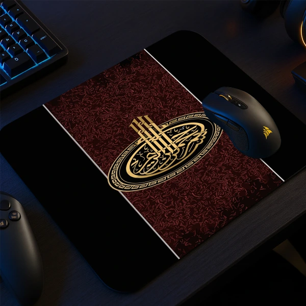etsy-240 kare48x405 Ottoman Tughra Gaming oyuncu Mouse pad Kaydırmaz Kauçuk Dikişli 480X400X4 Mm