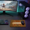 etsy-246 KARE48x401 Islamic Floral Gaming oyuncu Mouse pad Kaydırmaz Kauçuk Dikişli 480X400X Mm