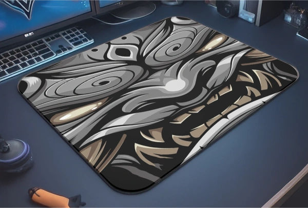 etsy-248 KARE48x403 Dark Oni Gaming oyuncu Mouse pad Kaydırmaz Kauçuk Dikişli 480X400X4 Mm