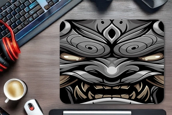 etsy-248 KARE48x404 Dark Oni Gaming oyuncu Mouse pad Kaydırmaz Kauçuk Dikişli 480X400X4 Mm