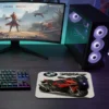 etsy-249 KARE48X401 RR Power Gaming oyuncu Mouse pad Kaydırmaz Kauçuk Dikişli 480X400X4 Mm