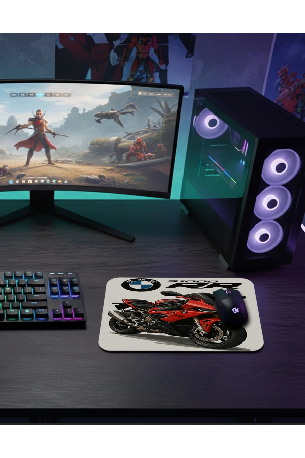 etsy-249 KARE48X401 RR Power Gaming oyuncu Mouse pad Kaydırmaz Kauçuk Dikişli 480X400X4 Mm