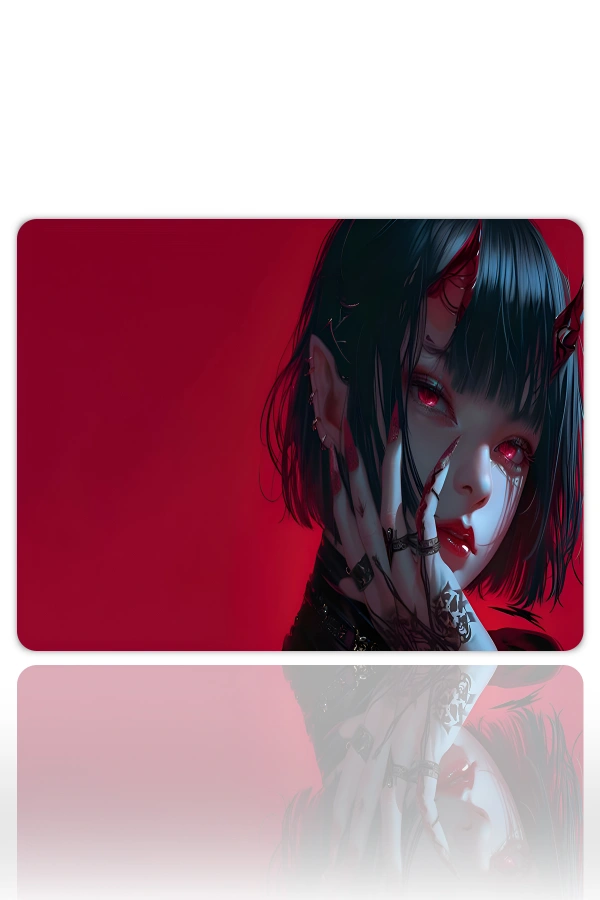 Devil Girl Gaming  oyuncu Mouse pad Kaydırmaz Kauçuk Dikişli  480X400 Mm
