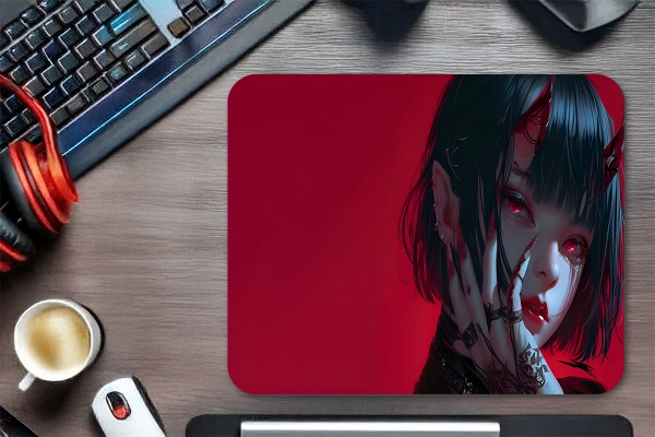Devil Girl Gaming  oyuncu Mouse pad Kaydırmaz Kauçuk Dikişli  480X400 Mm