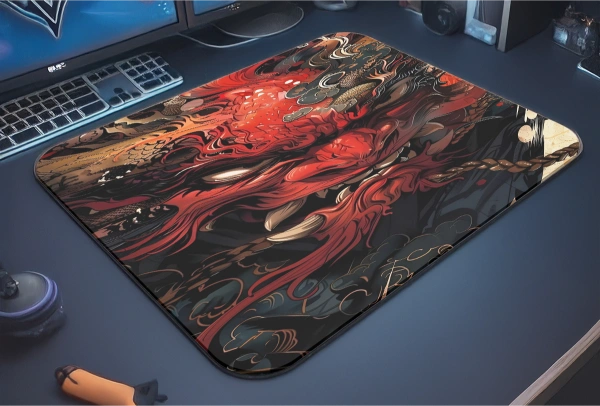 Inferno Dragon Gaming  oyuncu Mouse pad Kaydırmaz Kauçuk Dikişli 40x30 cm
