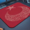 Turkish Crescent  Gaming  oyuncu Mouse pad Kaydırmaz Kauçuk Dikişli 480X400 Mm