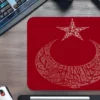 Turkish Crescent  Gaming  oyuncu Mouse pad Kaydırmaz Kauçuk Dikişli 480X400 Mm