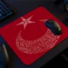 Turkish Crescent  Gaming  oyuncu Mouse pad Kaydırmaz Kauçuk Dikişli 480X400 Mm