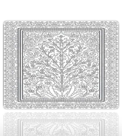 Ottoman Pattern Gaming  oyuncu Mouse pad Kaydırmaz Kauçuk Dikişli  480X400 Mm