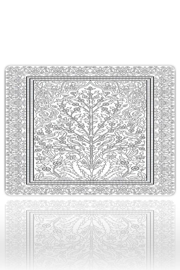 Ottoman Pattern Gaming  oyuncu Mouse pad Kaydırmaz Kauçuk Dikişli  480X400 Mm