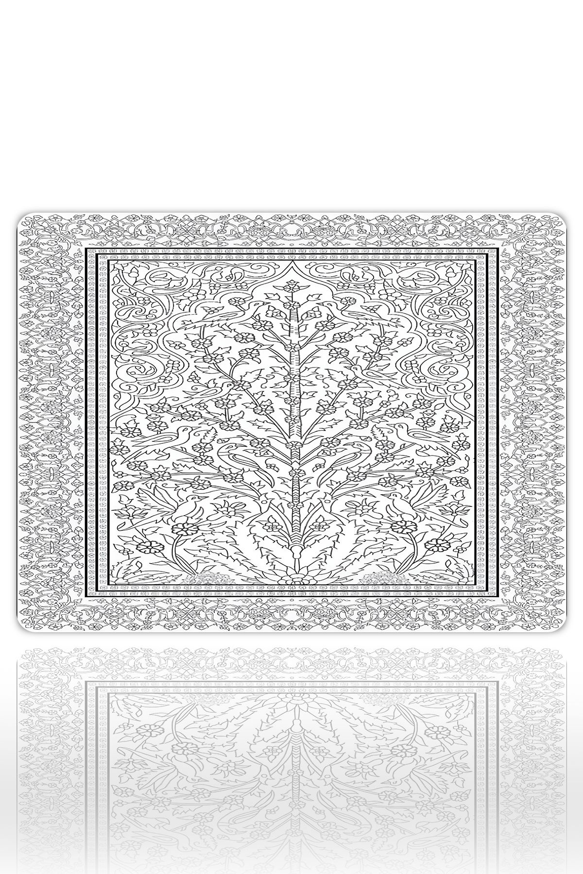 Ottoman Pattern Gaming  oyuncu Mouse pad Kaydırmaz Kauçuk Dikişli  480X400 Mm