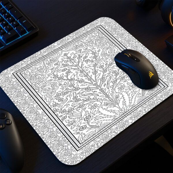 Ottoman Pattern Gaming  oyuncu Mouse pad Kaydırmaz Kauçuk Dikişli  480X400 Mm