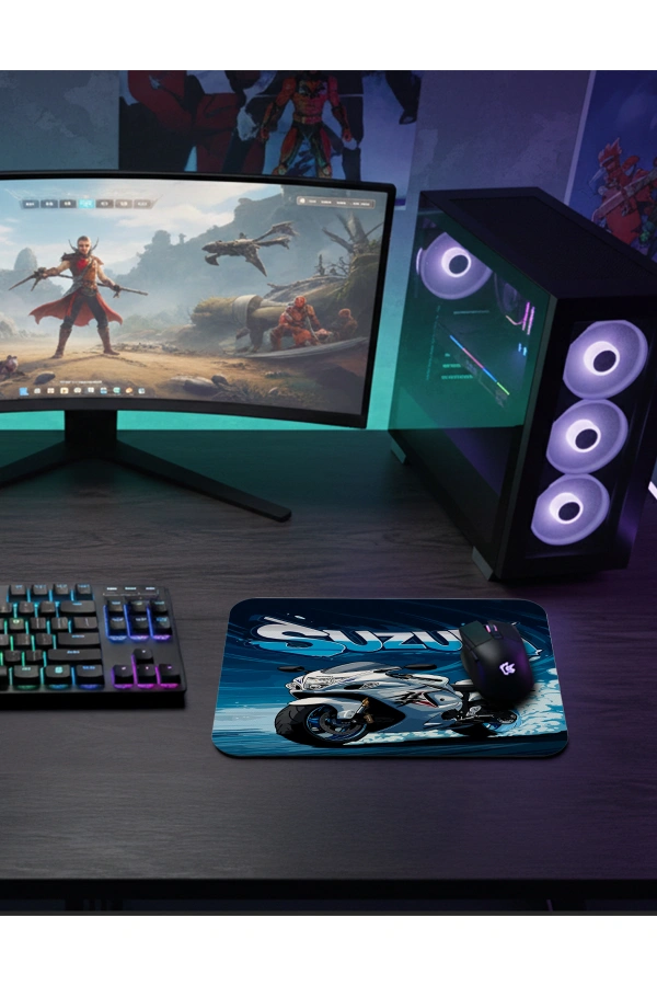 etsy-284 kare48x401 Power Gaming oyuncu Mouse pad Kaydırmaz Kauçuk Dikişli 480X400 Mm
