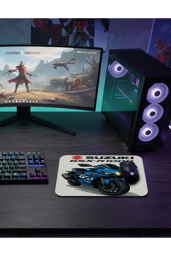 GSXR Speed  Gaming  oyuncu Mouse pad Kaydırmaz Kauçuk Dikişli   480X400 Mm