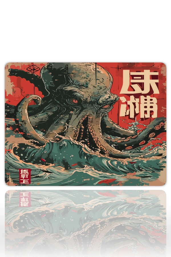 Kraken Rising Gaming  oyuncu Mouse pad Kaydırmaz Kauçuk Dikişli    480X400 Mm