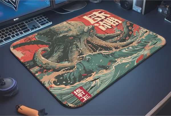 Kraken Rising Gaming  oyuncu Mouse pad Kaydırmaz Kauçuk Dikişli    480X400 Mm