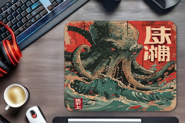 Kraken Rising Gaming  oyuncu Mouse pad Kaydırmaz Kauçuk Dikişli    480X400 Mm