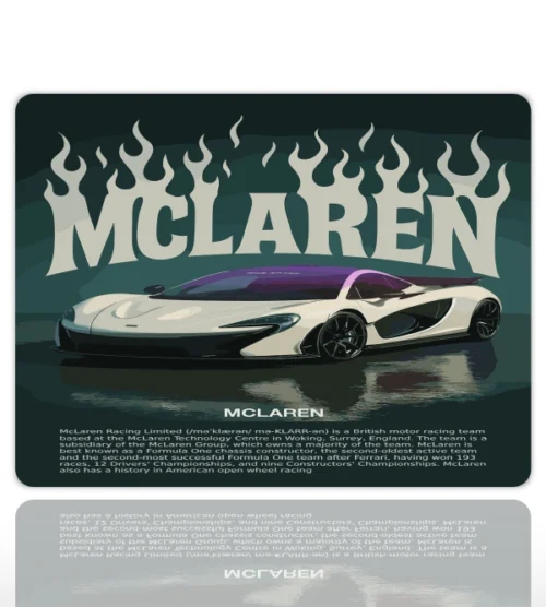 McLaren Storm  Gaming  oyuncu Mouse pad Kaydırmaz Kauçuk Dikişli    480X400 Mm