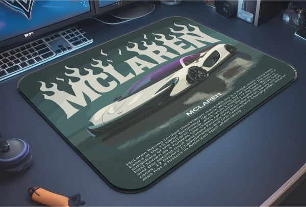 McLaren Storm  Gaming  oyuncu Mouse pad Kaydırmaz Kauçuk Dikişli    480X400 Mm
