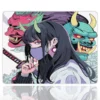 etsy-311 kare48x402 Samurai Girl Gaming oyuncu Mouse pad Kaydırmaz Kauçuk Dikişli 480X400 Mm