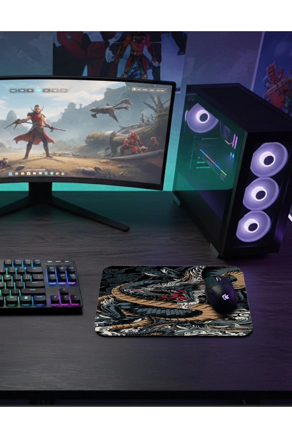 etsy-313 kare48x401 Mythic Dragon Gaming oyuncu Mouse pad Kaydırmaz Kauçuk Dikişli 480X400 Mm