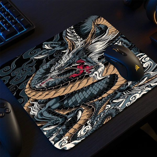 etsy-313 kare48x405 Mythic Dragon Gaming oyuncu Mouse pad Kaydırmaz Kauçuk Dikişli 480X400 Mm