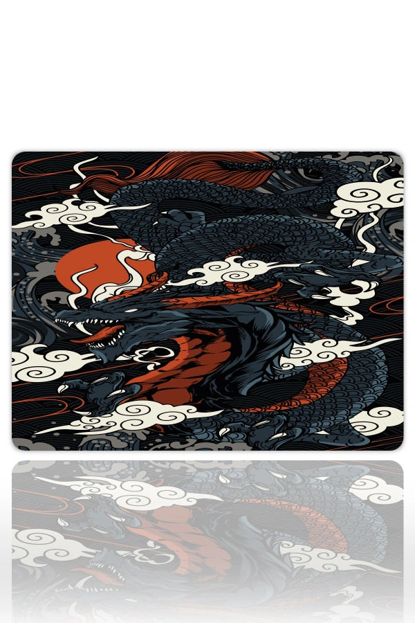 Black Dragon Gaming  oyuncu Mouse pad Kaydırmaz Kauçuk Dikişli  480X400 Mm