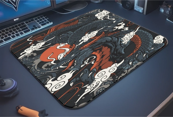 Black Dragon Gaming  oyuncu Mouse pad Kaydırmaz Kauçuk Dikişli  480X400 Mm