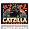Catzilla Attack  Gaming  oyuncu Mouse pad Kaydırmaz Kauçuk Dikişli  480X400 Mm