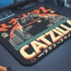 Catzilla Attack  Gaming  oyuncu Mouse pad Kaydırmaz Kauçuk Dikişli  480X400 Mm