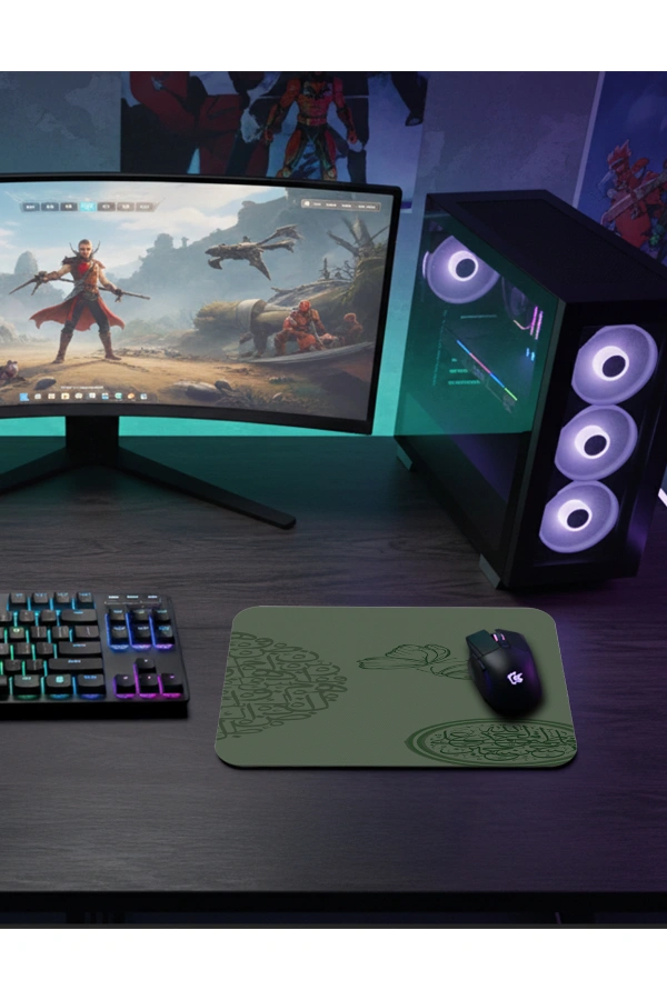 etsy-327 kare48x401 Islamic Butterfly Gaming oyuncu Mouse pad Kaydırmaz Kauçuk Dikişli 480X400 Mm