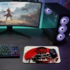etsy-328 kare48x401 Samurai Warrior Gaming oyuncu Mouse pad Kaydırmaz Kauçuk Dikişli 480X400 Mm