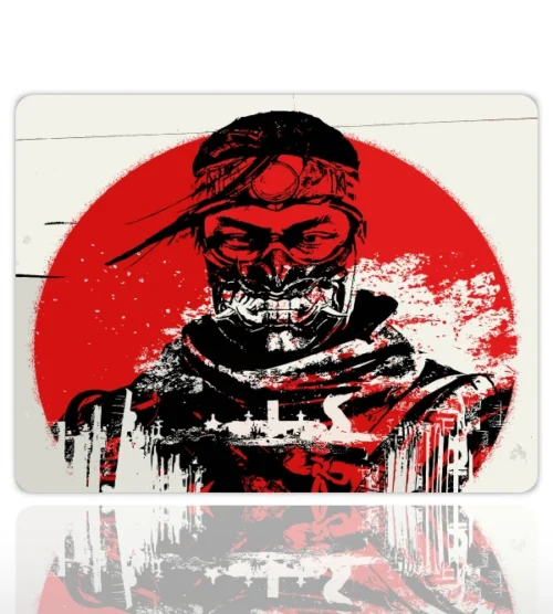 Samurai Warrior  Gaming  oyuncu Mouse pad Kaydırmaz Kauçuk Dikişli  480X400 Mm