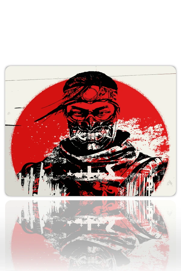 etsy-328 kare48x402 Samurai Warrior Gaming oyuncu Mouse pad Kaydırmaz Kauçuk Dikişli 480X400 Mm