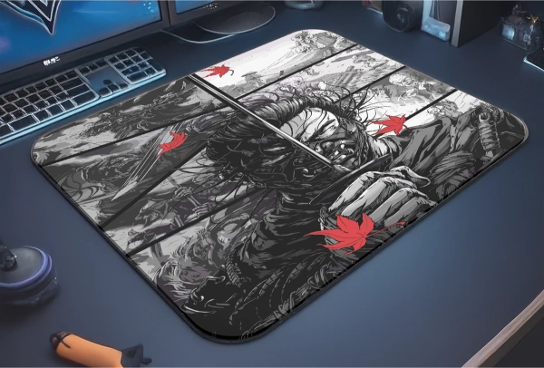 etsy-330 kare48X403 Ronin Warrior Gaming oyuncu Mouse pad Kaydırmaz Kauçuk Dikişli 480X400 Mm