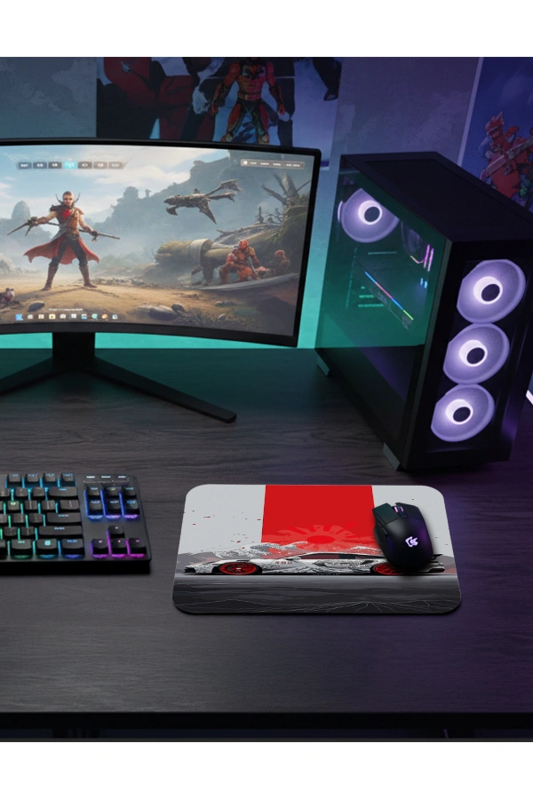 etsy-333 kare48x401 JDM Legend Gaming oyuncu Mouse pad Kaydırmaz Kauçuk Dikişli 480X400 Mm
