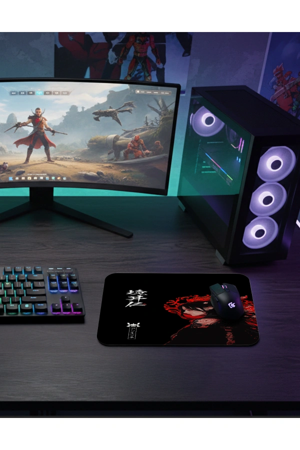 Silent Geisha  Gaming  oyuncu Mouse pad Kaydırmaz Kauçuk Dikişli  480X400 Mm