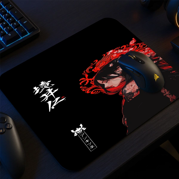 Silent Geisha  Gaming  oyuncu Mouse pad Kaydırmaz Kauçuk Dikişli  480X400 Mm