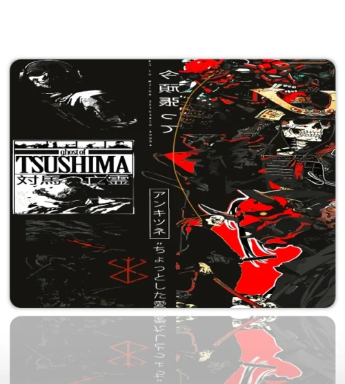 etsy-341 kare48x402 Ghost Samurai Gaming oyuncu Mouse pad Kaydırmaz Kauçuk Dikişli 480X400 Mm