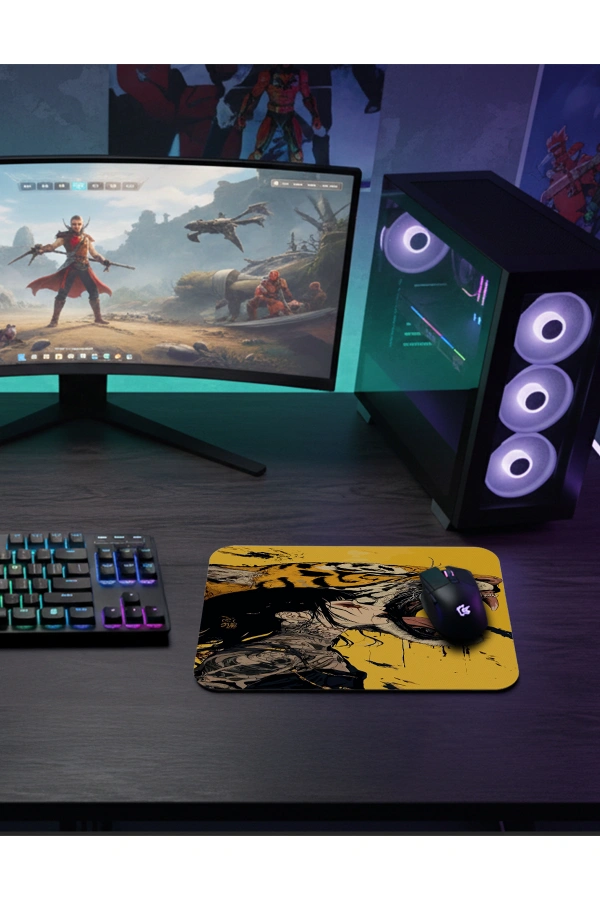 etsy-342 kare48x401 Wild Tiger Gaming oyuncu Mouse pad Kaydırmaz Kauçuk Dikişli 480X400 Mm