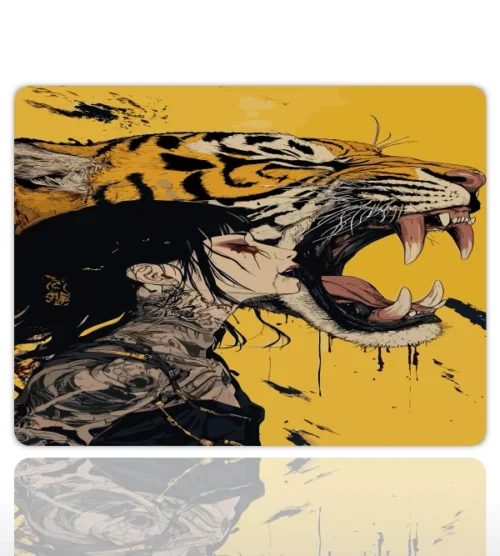 Wild Tiger  Gaming  oyuncu Mouse pad Kaydırmaz Kauçuk Dikişli  480X400 Mm
