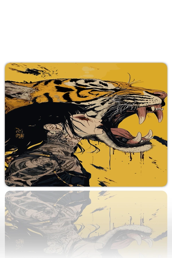 etsy-342 kare48x402 Wild Tiger Gaming oyuncu Mouse pad Kaydırmaz Kauçuk Dikişli 480X400 Mm