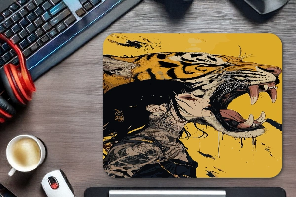 etsy-342 kare48x404 Wild Tiger Gaming oyuncu Mouse pad Kaydırmaz Kauçuk Dikişli 480X400 Mm