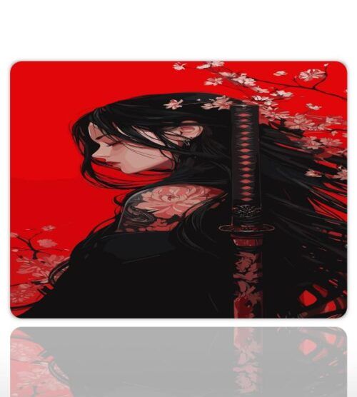 Katana Blossom  Gaming  oyuncu Mouse pad Kaydırmaz Kauçuk Dikişli  480X400 Mm